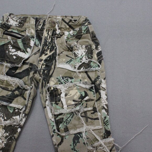 Rockstar Original Girls 2T Skinny Fit Cargo Jeans | Addy Tree Camo Distress - Picture 2 of 4